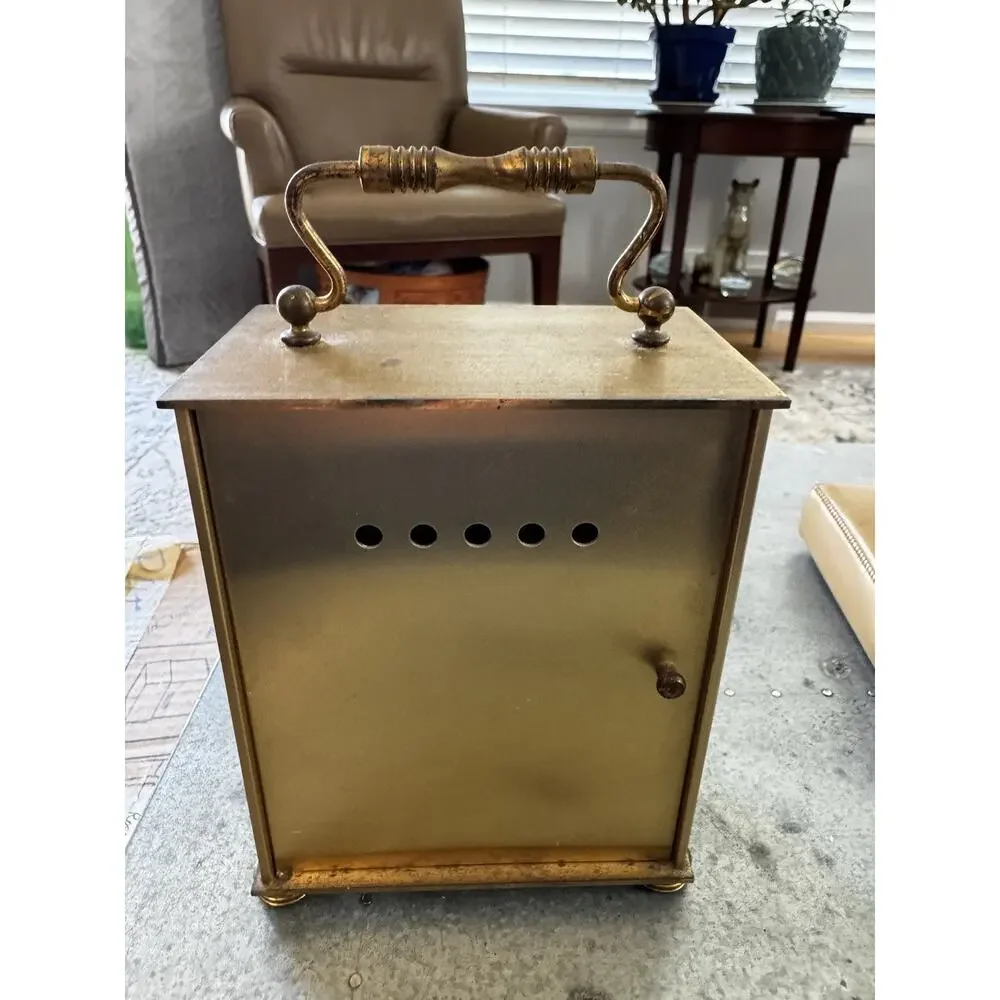 Seth Thomas Brass Quartz Carriage Mantel Clock Model 422